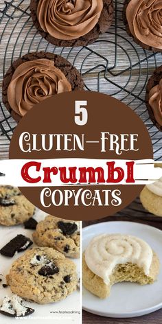 the top five gluen - free crumbl copycats are shown