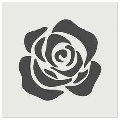 a black and white rose on a gray background