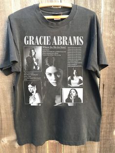 Gracie -Abrams T-Shirt, Graphic Gracie-Abrams 2024, Gracie 2024 Abrams shirt, Funny Gracie Gift for men women Comfort Color   Our custom designed apparel is of the highest quality, so you can wear it with confidence. A high quality direct to garment printer is used to print the designs directly on the apparel. - To ensure that the colors are precisely matched, we recommend that you select shirts of the same style (e.g. unisex t-shirt, hoodie, sweatshirt). - Additionally, please take care to choo Gracie Abrams Gifts, Gracie Abrams, Comfort Color, Same Style, Direct To Garment Printer, Mens Graphic Tee, Personalized T Shirts, Gift For Men, Personalized Shirts