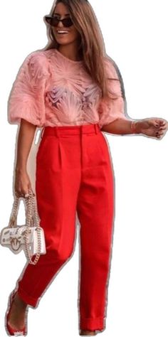 Elegant Red Summer Bottoms, Chic Red Bottoms For Spring, Chic Red Spring Bottoms, Chic Red Pants For Party, Trendy Red Zara Pants, Zara Red Summer Pants, Chic Red Summer Pants, Red Zara Pants For Summer, Zara Red Pants For Summer