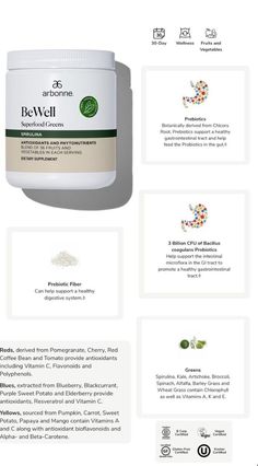 the front page of a website with information about its products and their ingredients, including vitamins