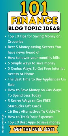 the top ten tips for saving money