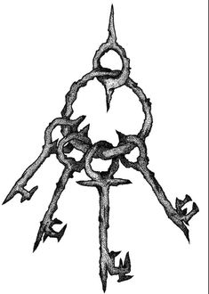 a black and white drawing of an upside down key with birds flying around the key