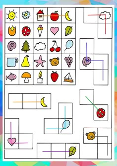 an image of a sud puzzle game with different items on the grids and numbers