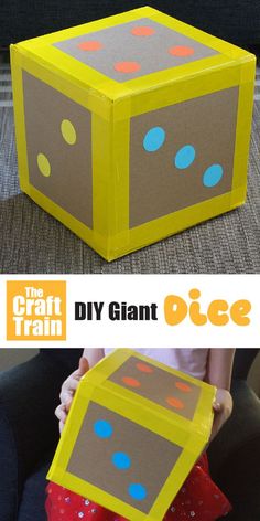 the craft train diy giant dice is an easy and fun project for kids to make