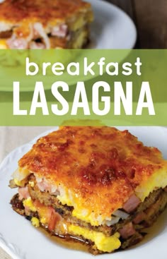 the cover of breakfast lasagna