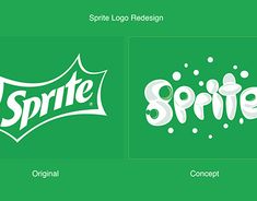 the logos for sprite and spirito are shown in three different colors, including green