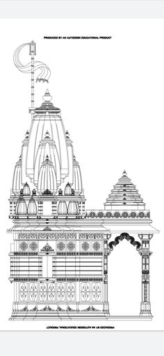 an architectural drawing of a building