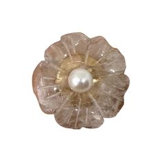 This is a very special antique Art Deco Ring in the form of a Flower in gorgeous hand carved Rose Quartz with a Pearl Center in 14 Karat Gold. The beautiful jewel comes from the wonderful antique tradition of carving delicate flowers from hard gemstones. Requiring the highly developed skills of the artisan, these antique jewels are highly collectible. The delicate pink color of the rose quartz with the white of the pearl creates a magical ring. The ring is 14 Karat yellow gold. This delicate, ro Magical Ring, Language Of Flowers, Delicate Flowers, Romantic Flowers, Deco Ring, Antique Art Deco, Art Deco Ring, Quartz Rose, Delicate Flower