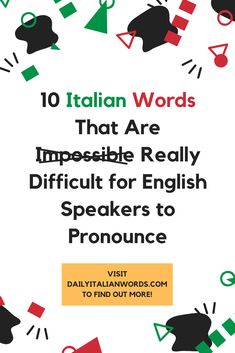 the cover of italian words that are impossiblely difficult for english speakers to pronounce