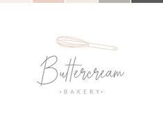 the logo for buttercream bakery, which is designed to look like a whisk