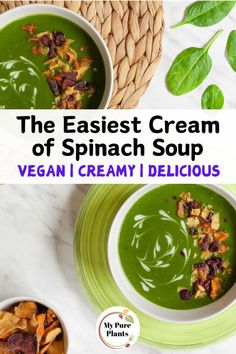 the easyest cream of spinach soup vegan i creamy delicious and nutritious