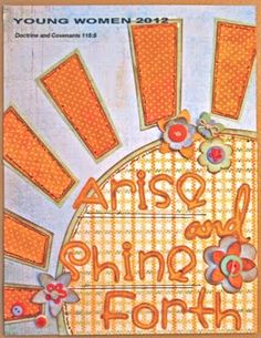 an orange and white book cover with flowers on the front, and words that read young women 2012