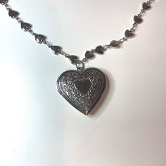 - Waterproof - Tarnish Resistant - Hypoallergenic - $2.50 Untracked shipping, message for tracked Necklace Y2k, Y2k Necklace, Heart Chain, Vintage Gothic, Silver Heart, Christmas List, Jewelry Necklace Pendant, Beauty Book, Jewelry Necklaces