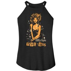 Whitney Houston Women's Tank Houston NYC 1985 Art Graphic Tees American Pop Icon Concert T-Shirt RnB Music Festival Sleeveless Tops Rocker Tank Tops, Rocker Tank, Concert Tshirts, Piece Of Clothing, Womens Tank, Jersey Fabric, Womens Clothing Tops