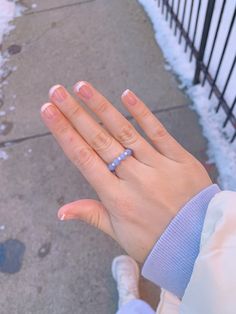 Pastel Blue and White Seed Bead Ring. This ring is made with elastic thread so it is stretchy and can stretch to fit various sizes so you can wear it on multiple fingers! This beautiful yet simple ring is the perfect feminine and minimalist accent to any outfit. Please pick your ring size using the drop down menu and I will handcraft your ring to those preferences.  Please note that these rings are made from beads whose color may fade over time from normal wear and tear. In order to keep your ring looking new and fresh, avoid wearing for very long periods of time and avoid contact with water and other substances such as lotion or soaps.  Thank you for your purchase!