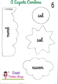 an activity sheet with words and shapes to help students learn how to spell in spanish