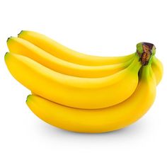 a bunch of ripe bananas sitting on top of each other in front of a white background