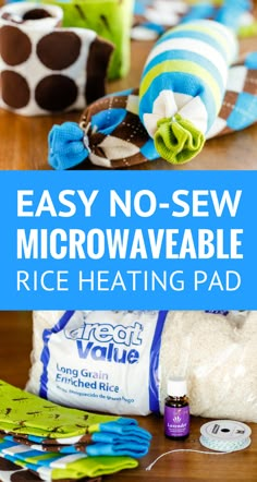 easy no sew microwavable rice heating pad