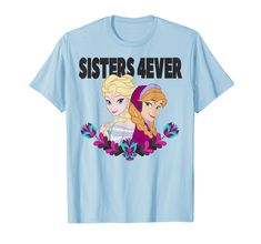 PRICES MAY VARY. Officially Licensed Disney Frozen T-Shirt 16FRZN058WA Lightweight, Classic fit, Double-needle sleeve and bottom hem Frozen Sisters, Frozen Elsa And Anna, Disney Frozen Elsa, Elsa Anna, Elsa Frozen, Disney Frozen, Branded T Shirts, Fashion Branding, Graphic T Shirt