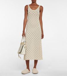 Chloé - Open-knit cashmere maxi dress | Mytheresa Chloe Marcie Medium, Chloe Dress, Shell Stitch, Gabriela Hearst, 20s Fashion, Leather Slippers, Chloe Marcie, Open Knit, Together We Can