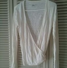 Never Worn. Like White Colored. Light Weight. White V-neck Top For Yoga, Wrap Sweater, Colorful Sweaters, Sweaters For Women, Women Shopping, Color