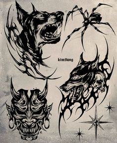 some kind of tattoo design on a wall