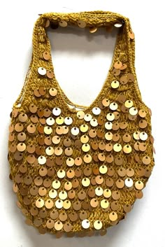 Sequin Handbags  are   hand-made, high quality, original designs, and beautiful. They are unique for evenings and special events and their designs are inspired by contemporary fashion and vintage looks. Sequin handbags are a perfect balance of aesthetics and functionality. Size: 12"x10" Large Cheap Vintage Beaded Shoulder Bag, Trendy Gold Hobo Tote Bag, Trendy Gold Hobo Bag, Trendy Gold Tote Bucket Bag, Gold Summer Shoulder Bag, Gold Handheld Shoulder Bag For Summer, Gold Summer Bucket Shoulder Bag, Gold Bucket Shoulder Bag For Party, Bohemian Rectangular Shoulder Bag For Party