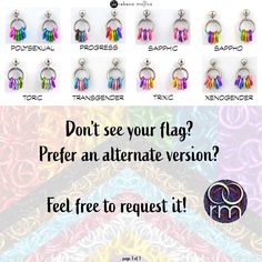 the different colors of earrings are shown in this advertise for free to request it