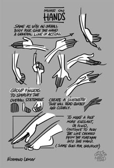 the instructions for how to draw hands