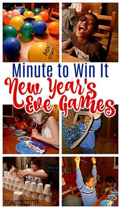 the new year's eve games for kids are fun and easy to play with