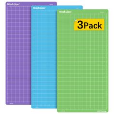 PRICES MAY VARY. 【Cutting mat for cricut】---WORKLION Cutting Mats 12x24 inch works well with Cricut Explore One/Air/Air 2/Maker. Cutting mat variety pack include 3 different levels of stickiness, one 12" x 24" standard adhesive cutting mat, one 12" x 24" light adhesive cutting mat, and one 12" x 24" strong adhesive cutting mat. 【Perfect sizes】---WORKLION cutting mat set square gridded area size: 12x24 Inch(305X610mm), the entire cutting mat size: 13x26Inch(330X660mm), these cutting mats are 3 pi Cricut Mat, Air One, Air Air, Office Paper, Cut Image, Cricut Explore Air, Window Clings, Scrap Paper, Printer Paper