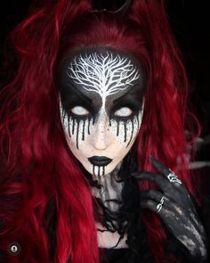 White Eye Contacts, White Contacts, Haunt Makeup, Tar Pit, Viking Makeup, Blessed Samhain, Corpse Paint, Eye Makeup Images, Eye Contacts