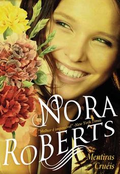 the cover of noora roberts's book, featuring a smiling woman with flowers in her hair