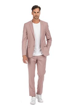 Rose Color Wedding, Color Wedding Suit, Suit Black Men, Slim Fit Suit Men, Pieces Men, Slim Fit Jackets, Dusty Rose Color, Slim Fit Suits