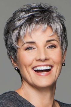 Gabor Wigs, Short Sassy Haircuts, Monofilament Wigs, Short Grey Hair, Short Hair Over 60, Short Wavy Hair, Penteado Cabelo Curto, Short Pixie Cut, Trending Hairstyles