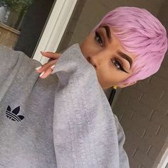 Short Haircuts with Undercuts for Extra Edge Pink Pixie, Hair Colorful, Cut Life, Pixie Cut Wig, Undercut Pixie, Hair Laid, Hairstyle Gallery, Trendy Hair, Short Pixie Cut