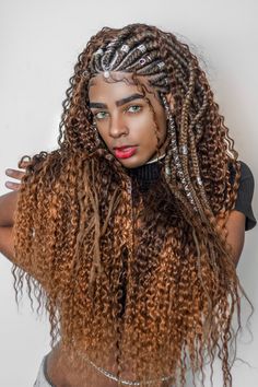 Trança com nagô, nagô com entrelace, cabelo bio fibra, cabelo orgânico, Fulani Goddes Braids, nagô, entrelace Fulani Goddess, Fulani Goddess Braids, Hairstyles Goddess Braids, Nct Concert, Corn Row, Headwrap Hairstyles, Boho Hair, Hair Model