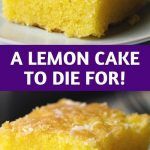 there are two pieces of lemon cake on the plate