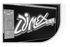 the logo for dixiex is shown in this black and white photo with half - circle border