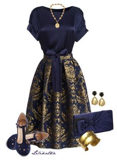 Evening Gala, Chique Outfits, Classy Dress Outfits, Gala Dresses, Looks Chic, Mode Inspiration, Blue And Gold, Classy Dress, Look Fashion