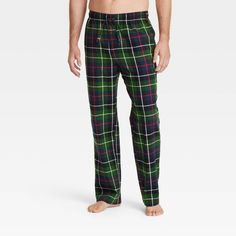 Stay comfortable through the night with these Plaid Flannel Pajama Pants from Goodfellow & Co™. These ankle-length pajama pants are crafted from cotton flannel fabric in a regular fit for breathable comfort. A full elastic waistband with a front drawstring offers adjustable wear, while two side pockets lend functional flair. Designed with a classic plaid print, you can pair them with tanks or sleep shirts for different sleepwear options. Goodfellow & Co™: Feel good in what you wear, anywhere. Mens Plaid Flannel, Flannel Pajama Pants, Flannel Pajamas, Pajama Robe, Mens Plaid, Print Pajamas, Sleep Shirt, Pajama Bottoms, Flannel Fabric