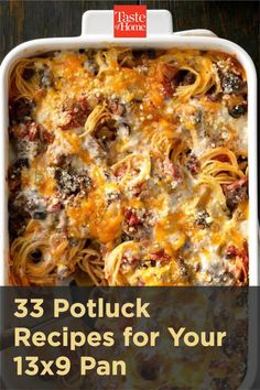 three potluck recipes for your 13x9 pan