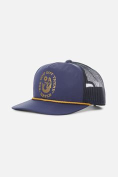 The Siren Hat is made from a blend of 60% Nylon and 40% Polyester and features a Siren print on the front panel. 60% Nylon 40% Polyester 5-panel hat Mid-crown unstructured Katin custom print Visor rope Snapback closure | Siren Trucker Hat Twill in Washed Blue by Katin The Siren, 5 Panel Hat, Panel Hat, Hats Snapback, Fleece Shorts, Spring Is Here, Basic Shirts, Surf Shop, Athleisure