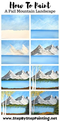 how to paint a mountain landscape with step by step instructions