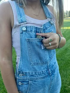 #overalls Farmer Overalls Outfit, Baggy Overalls Aesthetic, Costume With Overalls Halloween, Overalls Farm Outfit, Coquette Overalls Outfit, Farm Overalls, Cotton Denim Overalls With Suspenders, Halloween Costumes With Overalls, Long Overalls Outfit