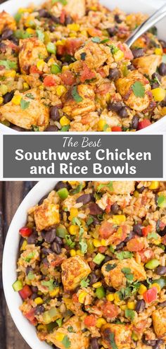 the best southwest chicken and rice bowls