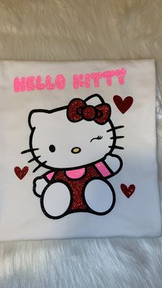 Hello Kitty T-shirt Hellp Kitty Kitty Shirt Cartoon - Etsy Hello Kitty Shirt Design, Hello Kitty Painting Canvases, Cute Hello Kitty Print T-shirt, Hello Kitty Tshirt, Cute Hello Kitty Print T-shirt For Streetwear, Cute Hello Kitty T-shirt For Streetwear, Glitter Hello Kitty, Cute Pink Hello Kitty T-shirt, Trendy Pink Hello Kitty T-shirt