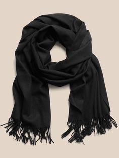 Add a touch of personality with this rectangular scarf, made in a cozy fabric with fringed ends.  Length: 80" (203cm) Width: 28" (71cm) Hand wash cold, line dry. Elegant Fringe Shawl Scarf, Elegant Fringed Shawl Scarf, Solid Color Fringe Scarf For Fall, Casual Fringe Scarves For Winter, Casual Winter Scarves With Fringe, Fall Fringe Scarves, Elegant Scarves For Cold Weather In Fall, Elegant Scarves For Cold Weather And Fall, Elegant Fall Scarves For Cold Weather