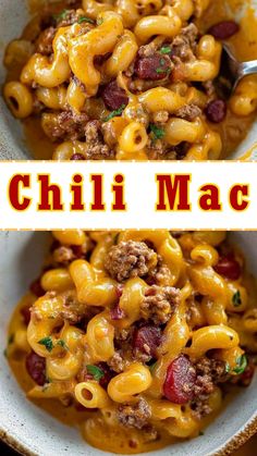 Chili Mac Chili With Elbow Macaroni, Chili Macaroni And Cheese, Chili Mac Soup Recipes, Taco Chili Mac Recipe, Chill Mac Recipe, High Protein Chili Mac, Chilli Mac Recipe Easy, Chilli Mac Recipe, Healthy Chili Mac